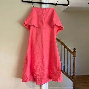 NWT Hot pink skater mini strapless dress